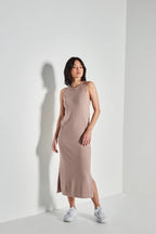 JHL Split Tank Dress - Rosewood Marle