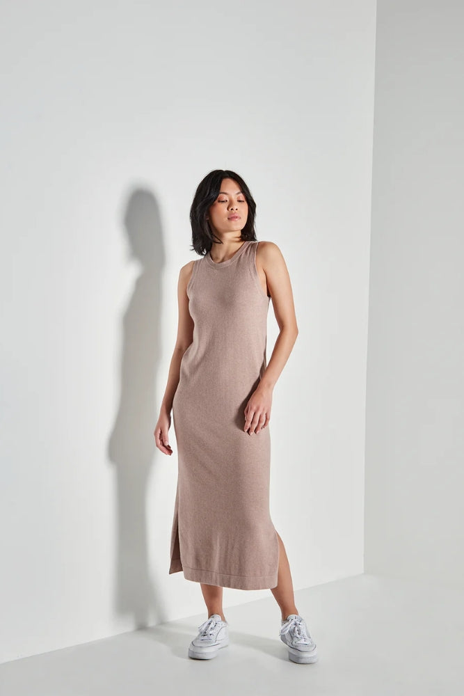 JHL Split Tank Dress - Rosewood Marle