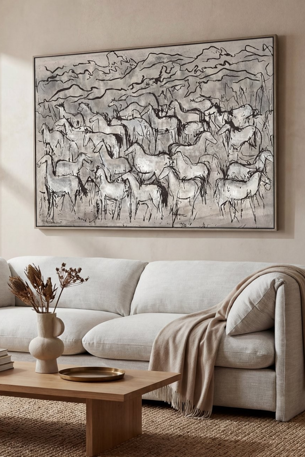 Herd Framed Canvas