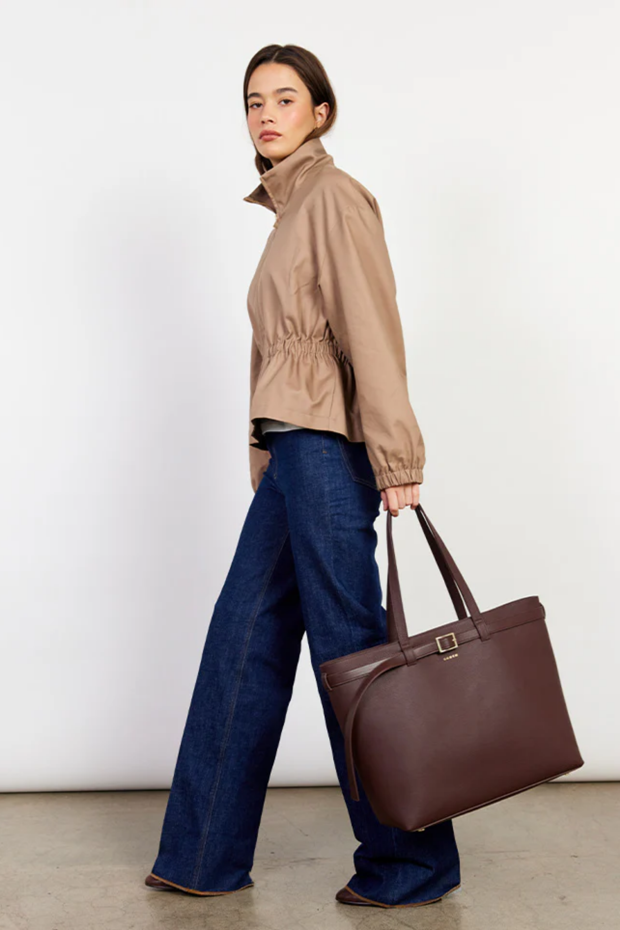 Tia Shoulder Bag - Espresso + Bronze