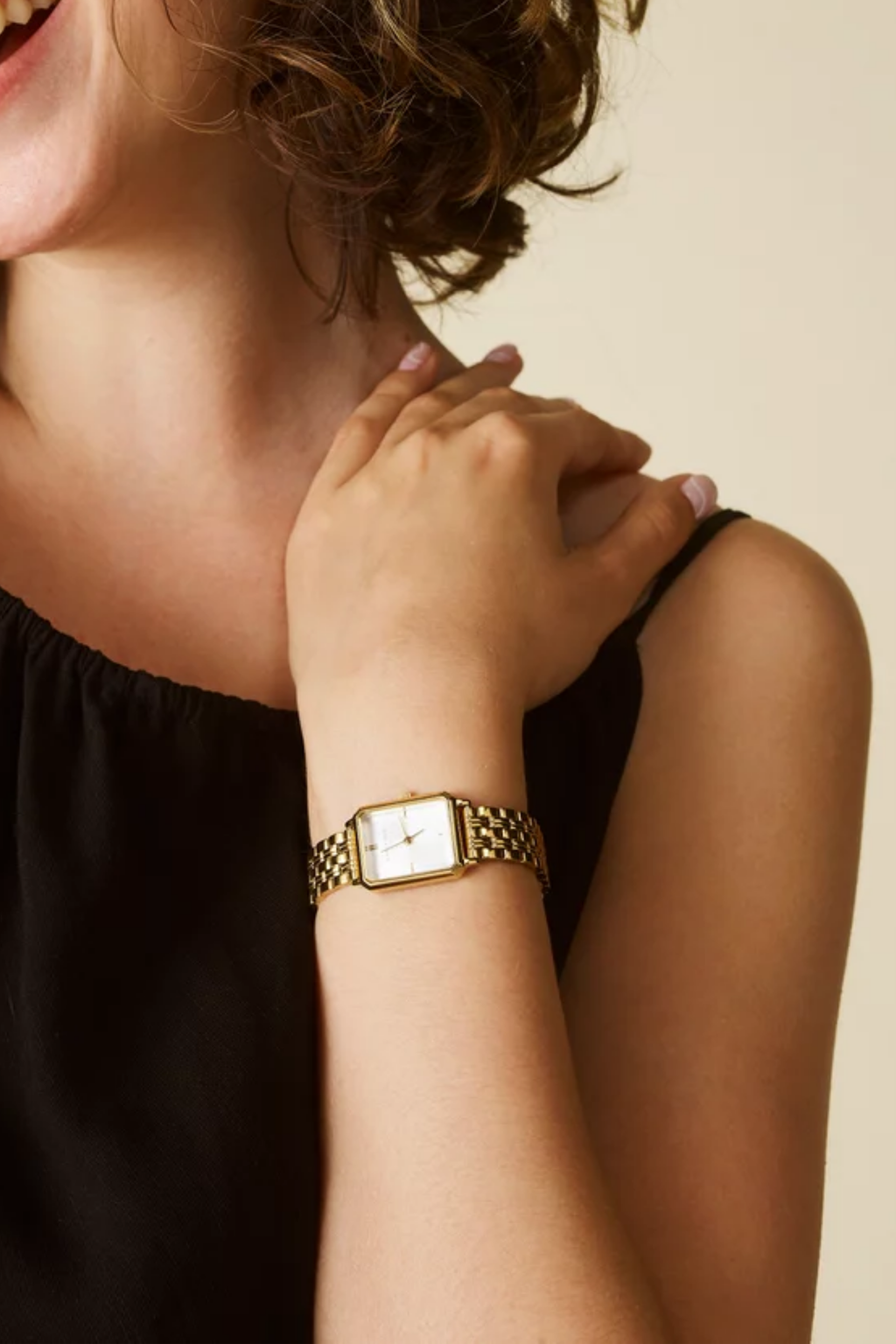 Octagon Watch XS White Face - Gold