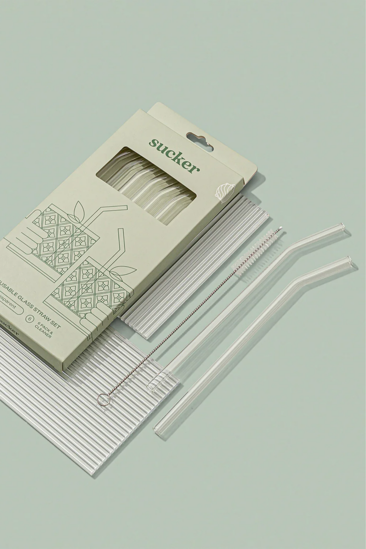 Reusable Glass Drinking Straws - Clear
