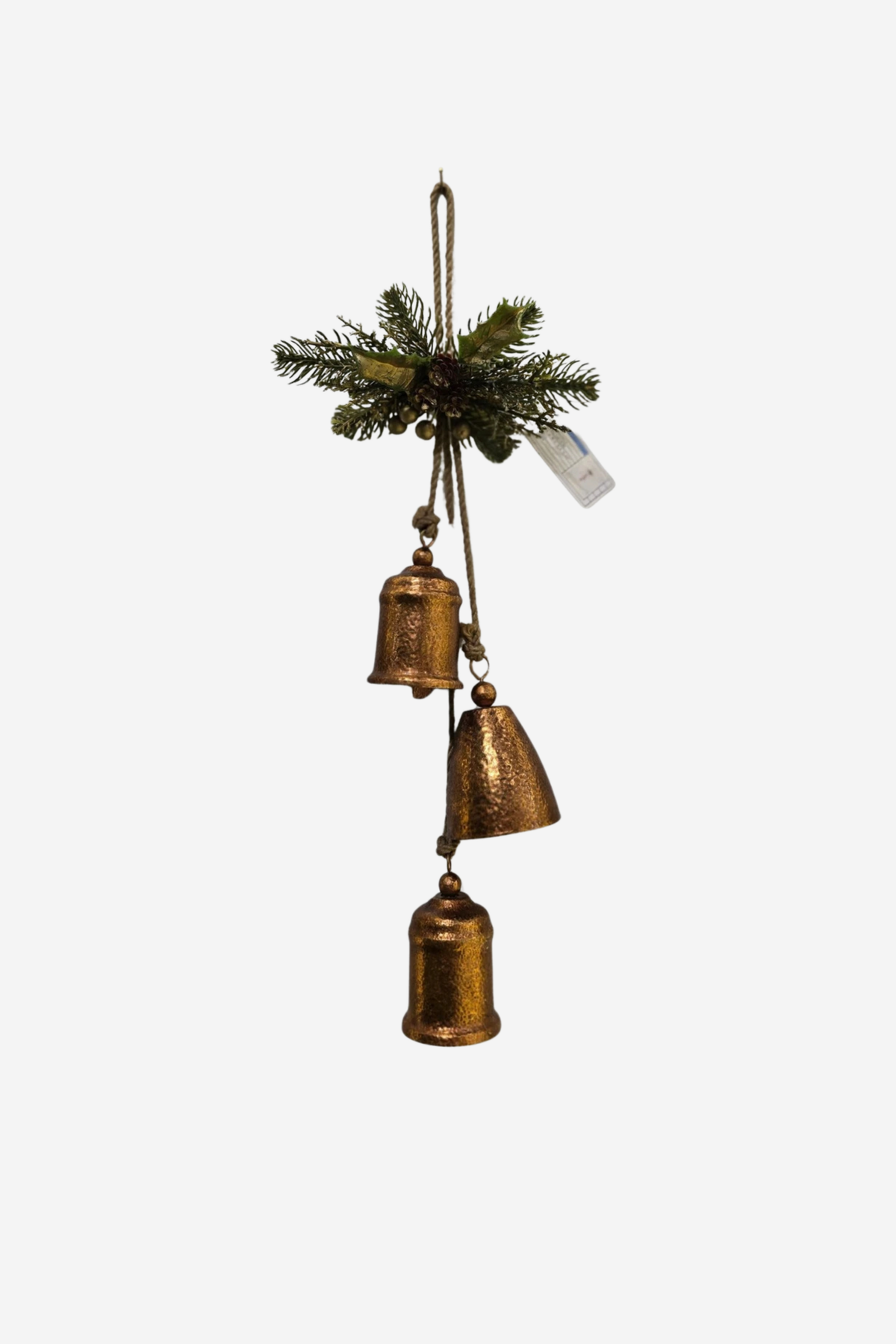 Hanging Antique Copper Bell Trio