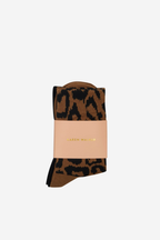 Leopard Socks 2 Pack - Tan/Black