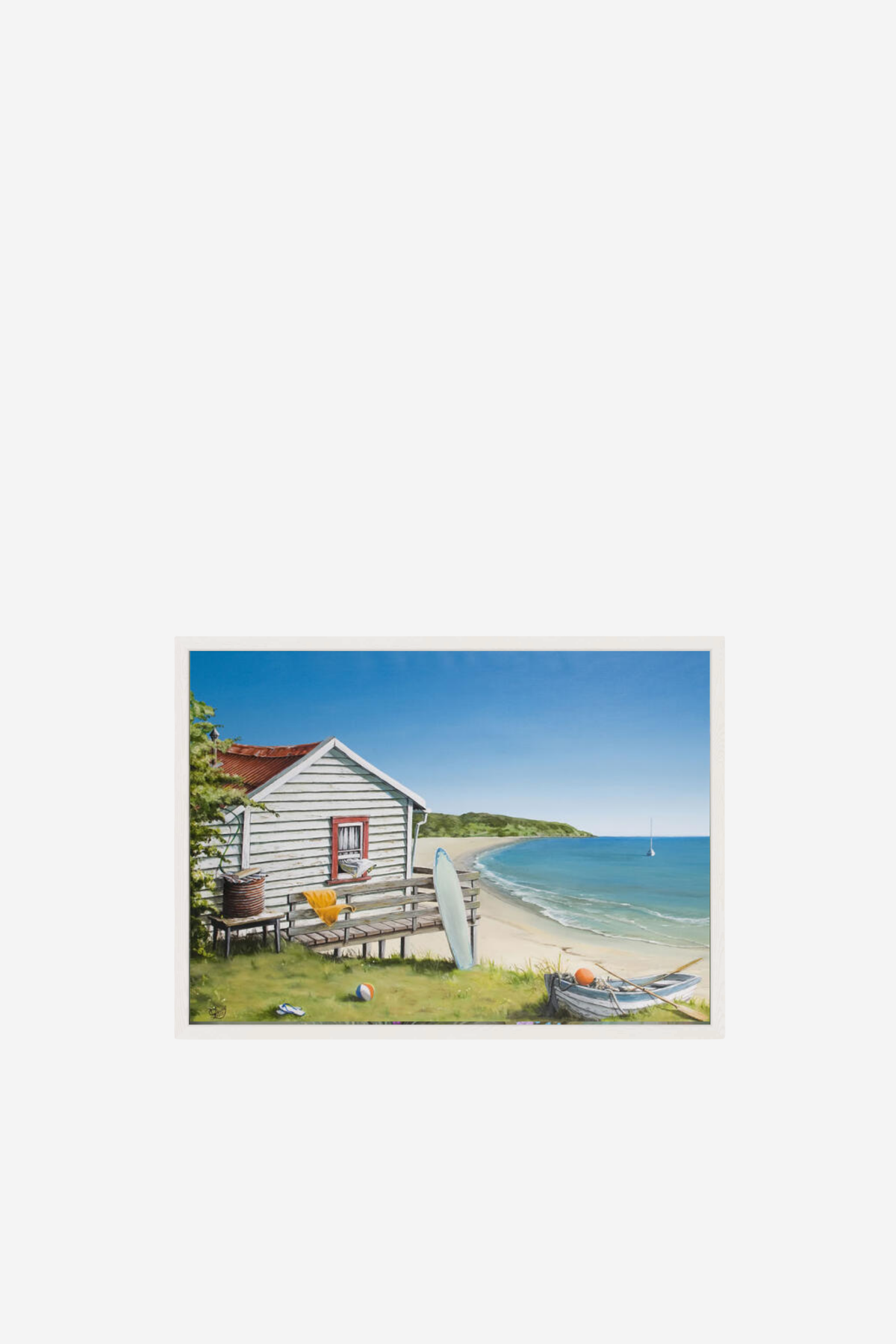 Bach By The Beach Art Print in Box Frame