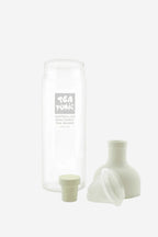 Glass Wine Bottle Tea Strainer - White