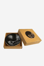 Piwakawaka Porcelain Bowl - White on Black