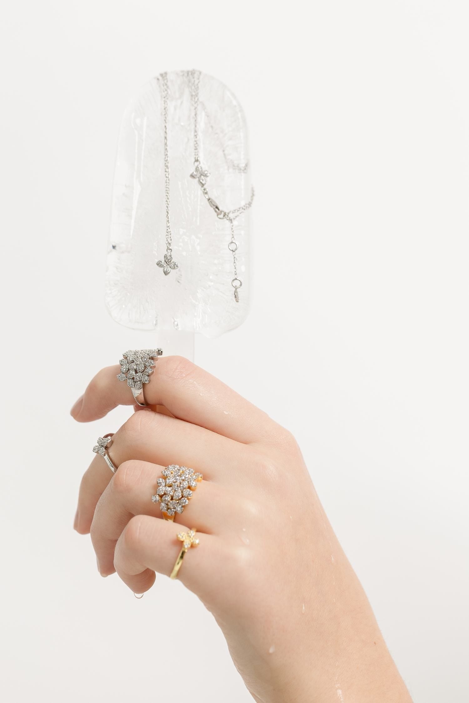 Flora Ring - Gold/Cubic Zirconia (US8)