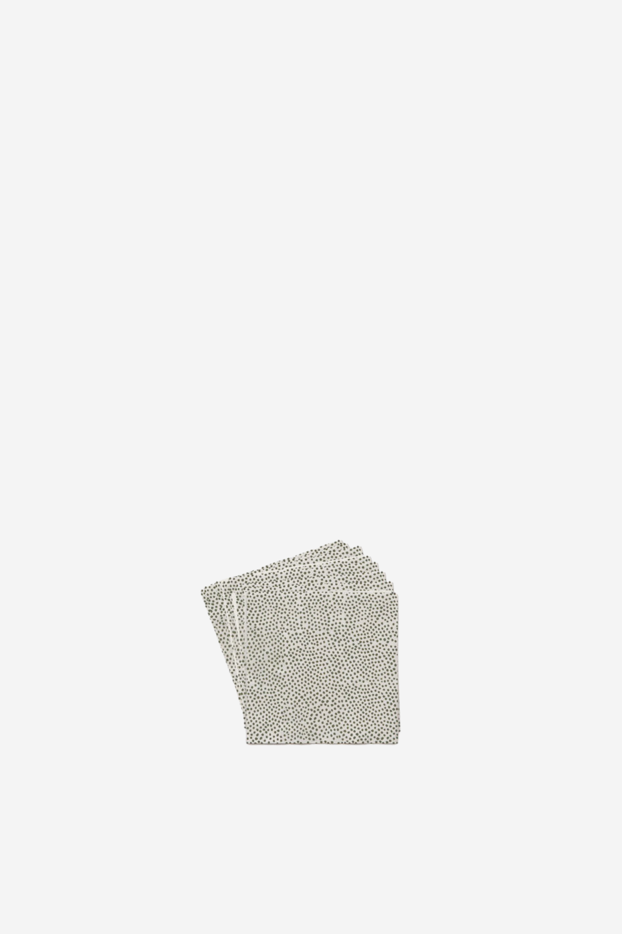 Pois Cocktail Napkin - White/Olive