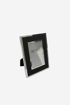 Silver & Black Faux Leather Frame