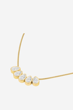 Drops Crystal Necklace - Gold