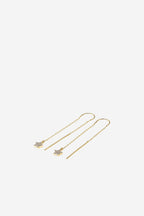 Etoile Thread Earrings - CZ/Gold