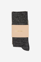 Glitter Socks 2 Pack - Natural Silver/Black Silver
