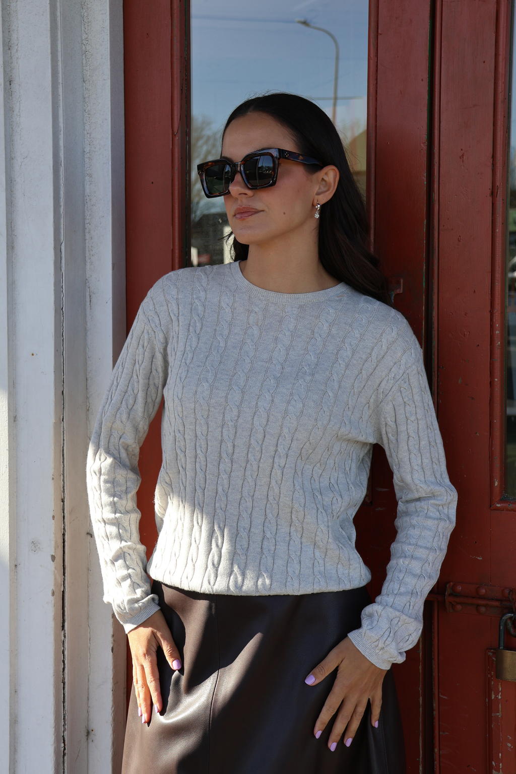 Cable Sapphire Longsleeve Sweater