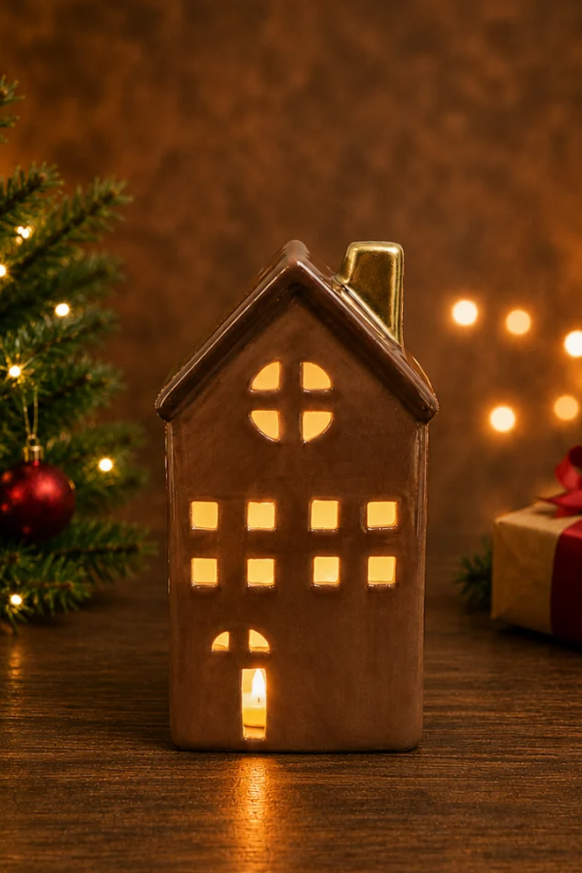Woodland Christmas Tealight House