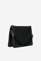 Matilda Crossbody - Black & Tonal Chain