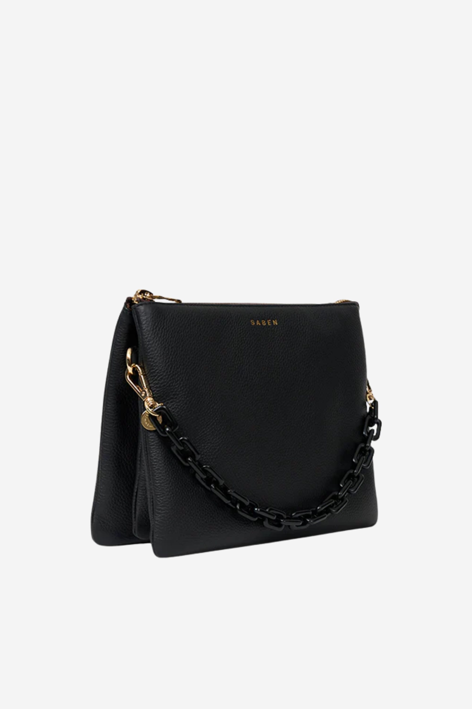 Matilda Crossbody - Black & Tonal Chain