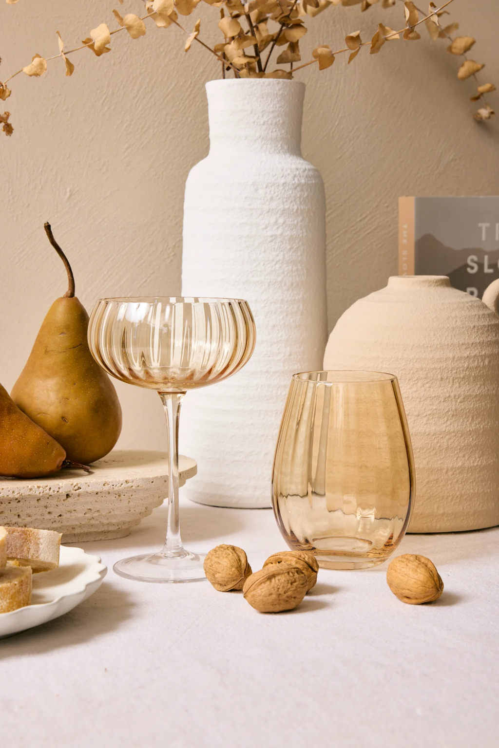 Cocktail Glass - Ripple Light Amber