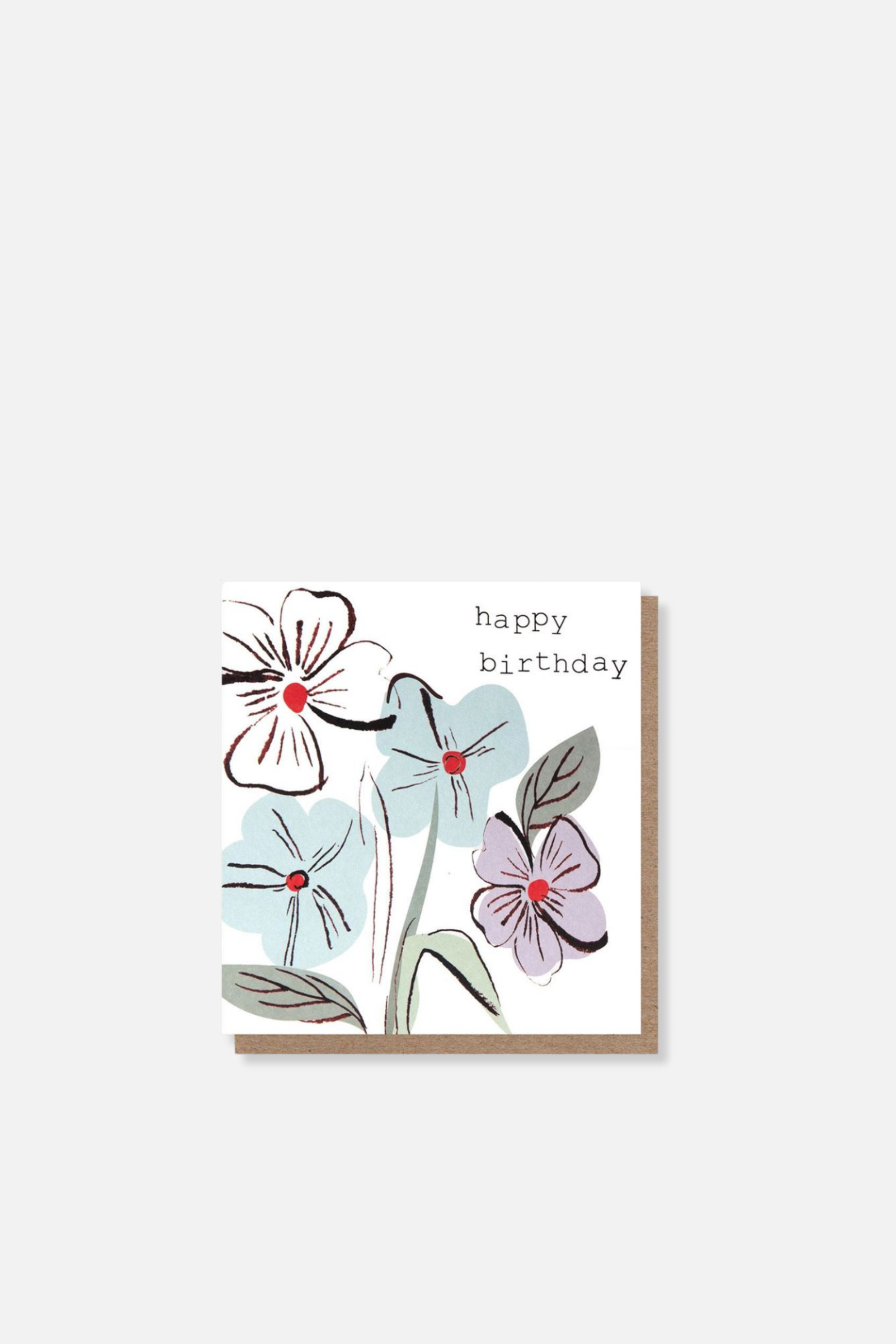Pale Blue and Lilac Flowers - Gift Card