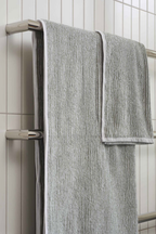Stripe Cotton Towel Range - Olive/White