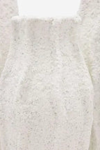 Talia Textured White Ceramic Vase - Medium