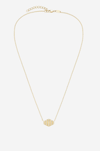 Striped Small Pendant Necklace - Gold