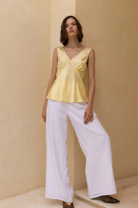 Fever Pant - White Linen