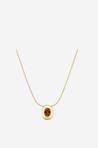 Molten Pendant Necklace - Brown