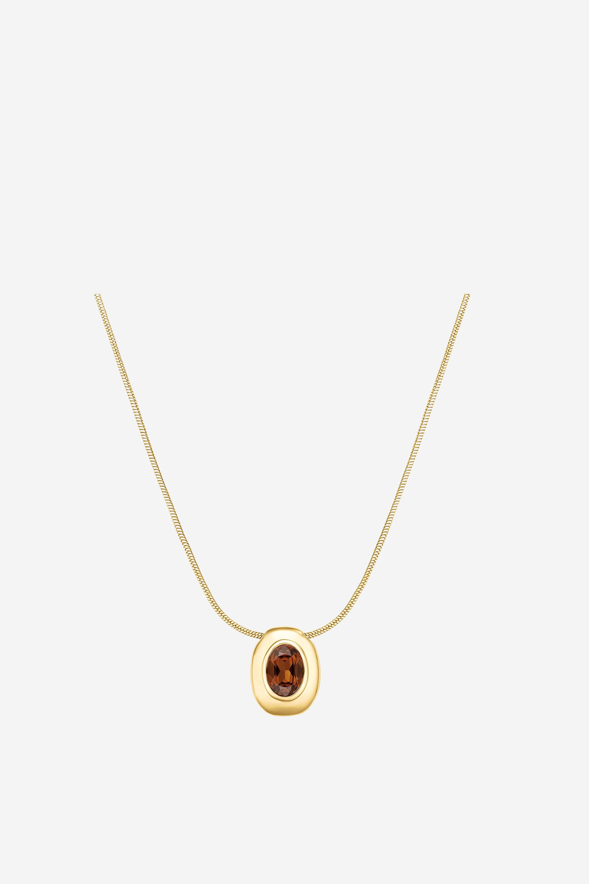 Molten Pendant Necklace - Brown