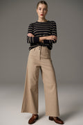 Lauren Wide Leg Jean - Sand