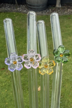 Reusable Glass Wildflower Straws