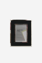Silver & Black Faux Leather Frame
