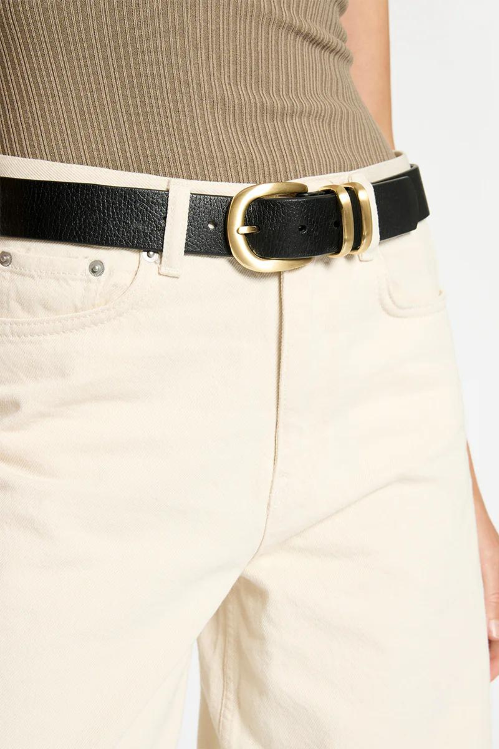 Let It Be Belt - Black/Gold