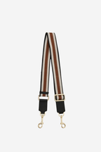 Feature Strap Webbing - Black + White + Tan