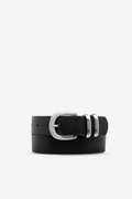 Let It Be Belt - Black/Silver