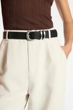 Let It Be Belt - Black/Silver