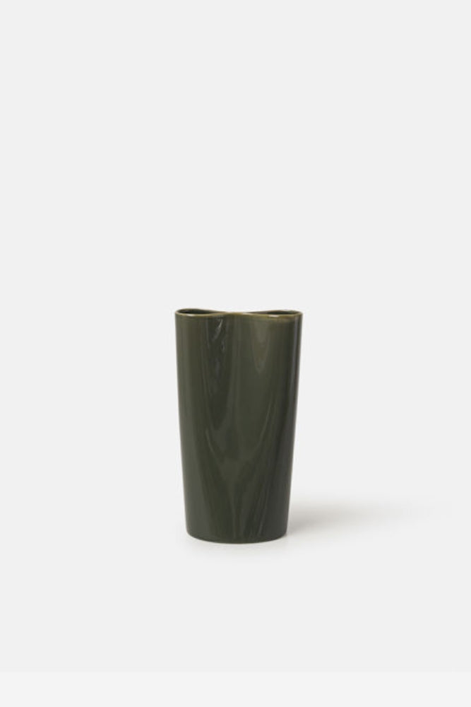 Large Pinch Vase - Charcoal Green