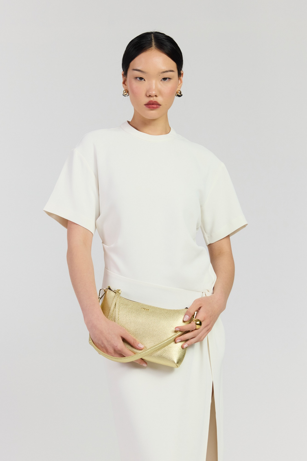 Haven Shoulder Bag - Champagne Metallic