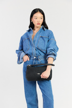 Claudia Shoulder Bag - Black Braid