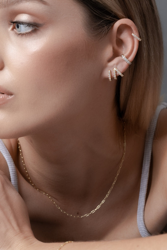 Ciel Earrings - CZ/Gold