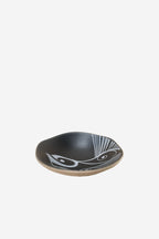 Piwakawaka Porcelain Bowl - White on Black