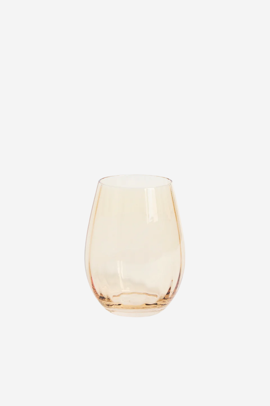 Stemless Glass - Ripple Light Amber