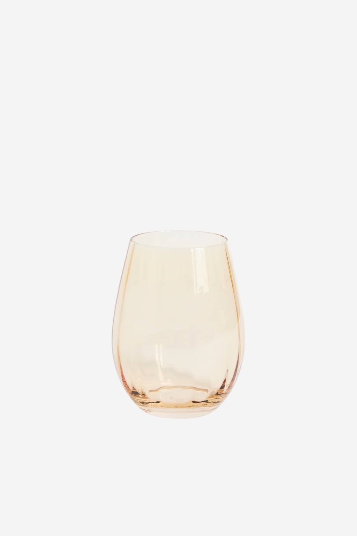 Stemless Glass - Ripple Light Amber