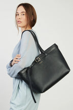 Tabby Shoulder Bag - Black + Bronze