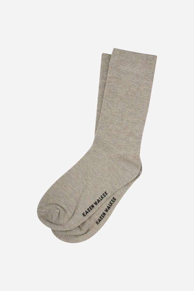 Glitter Socks 2 Pack - Natural Silver/Black Silver