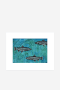 Trout Tight Line Mini Matted Print
