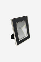 Silver & Black Faux Leather Frame