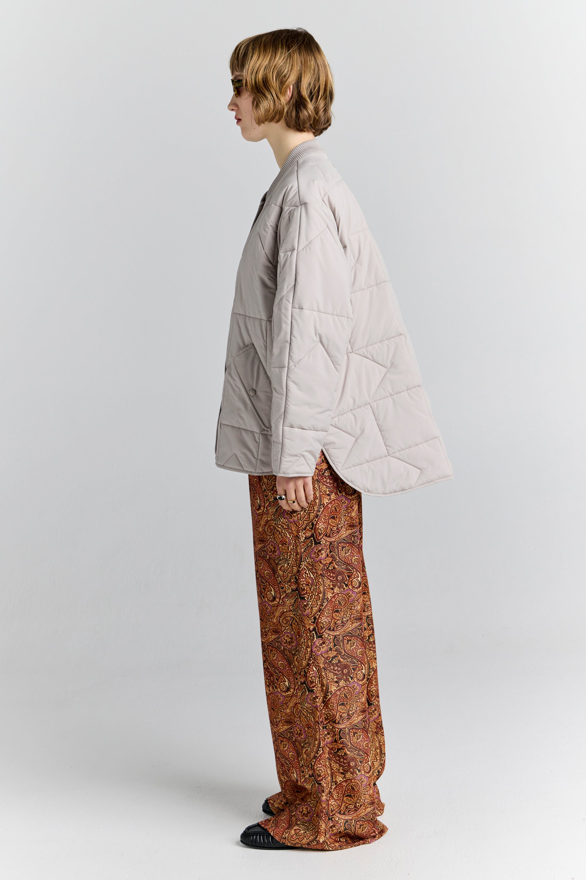 Quilted Monogram Jacket - Ecru