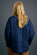 Quilted Monogram Jacket - Navy