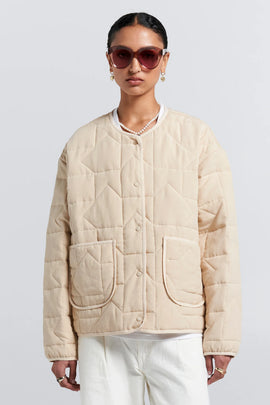 Quilted Drift Jacket - Natural